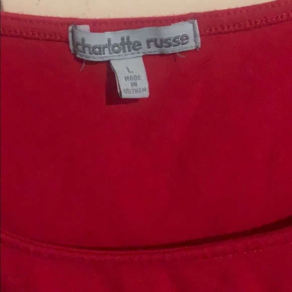 Basic Red Cropped Tee - Picture 2 of 3